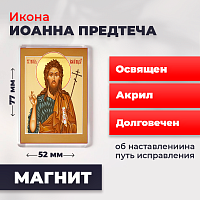 Освященная икона на магните "Иоанн Предтече"